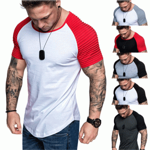 Fashion Men&#039;s Casual Slim Fit Short Sleeve T-shirt Bodybuilding Tee Muscle Tops